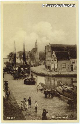 ansichtkaart: Hoorn NH, Korenmarkt