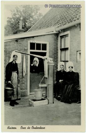 Huizen, Over de Onderdeur ansichtkaart: Huizen, Over de Onderdeur