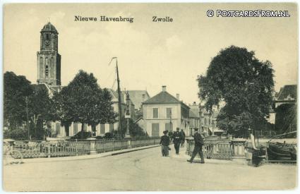ansichtkaart: Zwolle, Nieuwe Havenbrug