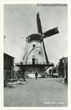 ansichtkaart: Stellendam, Molen