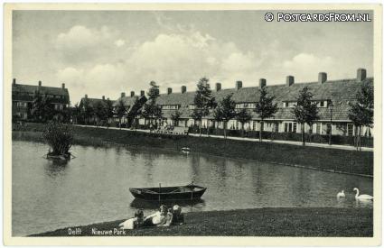 Delft, Nieuwe Park ansichtkaart: Delft, Nieuwe Park