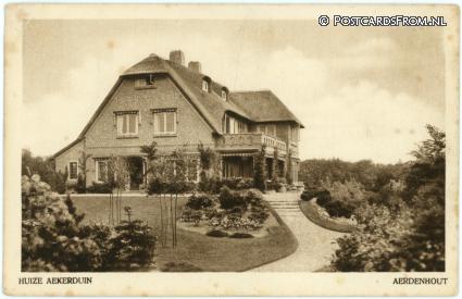 ansichtkaart: Aerdenhout, Huize Aekerduin