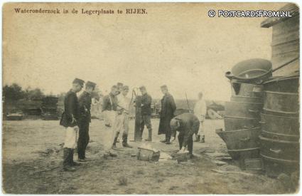 ansichtkaart: Rijen, Wateronderzoek in de Legerplaats