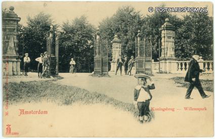 Amsterdam, Koningsbrug - Willemspark ansichtkaart: Amsterdam, Koningsbrug - Willemspark