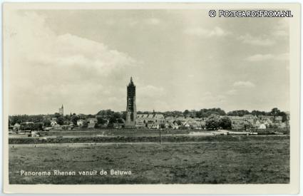 ansichtkaart: Rhenen, Panorama vanuit de Betuwe