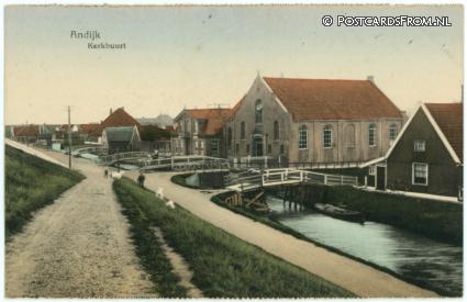 ansichtkaart: Andijk, Kerkbuurt