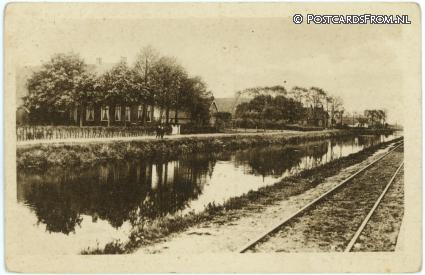 ansichtkaart: De Krim, ? Boerderij links Willem Salomons, rechts Klaas Salomons