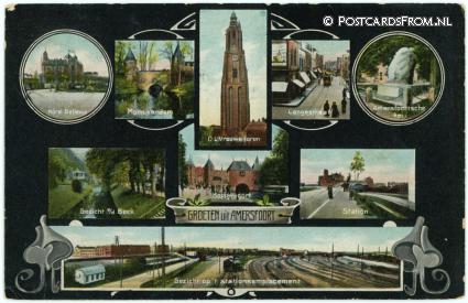 ansichtkaart: Amersfoort, Gezicht op 't stationsemplacement