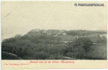 ansichtkaart: Muiderberg, Gezicht van af de Toren