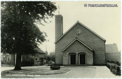 ansichtkaart: Aarlanderveen, Geref. Kerk