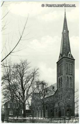 ansichtkaart: Aarlanderveen, R.K. Kerk