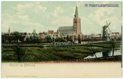 Doesburg, Gezicht op Doesburg ansichtkaart: Doesburg, Gezicht op Doesburg