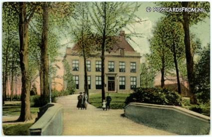 ansichtkaart: Hillegom, Raadhuis. Terrein bloemententoonstelling