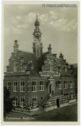 ansichtkaart: Purmerend, Stadhuis