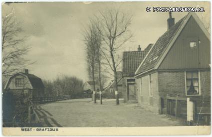 ansichtkaart: West-Graftdijk, Dorpsstraat
