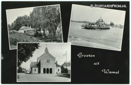 ansichtkaart: Wamel, Groeten uit