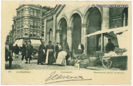 Amsterdam, Vischmarkt ansichtkaart: Amsterdam, Vischmarkt