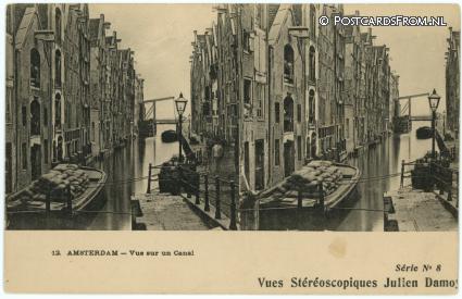 ansichtkaart: Amsterdam, Vue sur un Canal