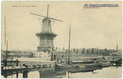 Amsterdam, Molen bij het oude Funen ansichtkaart: Amsterdam, Molen bij het oude Funen