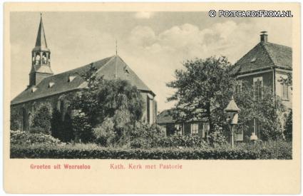 ansichtkaart: Weerselo, Kath. Kerk met Pastorie