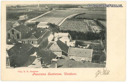 Sexbierum, Panorama, Westkant ansichtkaart: Sexbierum, Panorama, Westkant