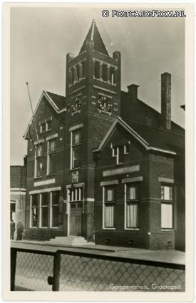 Grootegast, Gemeentehuis ansichtkaart: Grootegast, Gemeentehuis