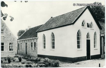 ansichtkaart: Bourtange, Gerestaureerde synagoge