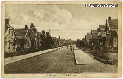 Groningen, Hoogkerk. Kerkstraat ansichtkaart: Groningen, Hoogkerk. Kerkstraat