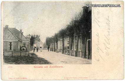 ansichtkaart: Zuidhorn, Groete uit