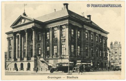 ansichtkaart: Groningen, Stadhuis
