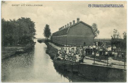 ansichtkaart: Westknollendam, Knollendam. Groet uit