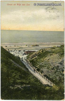 Wijk aan Zee, Weg naar 't Strand ansichtkaart: Wijk aan Zee, Weg naar 't Strand