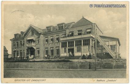 ansichtkaart: Zandvoort, Badhuis 'Zeeduin'