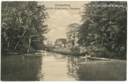 Olterterp, Knuppelbrug groote Waterpartij ansichtkaart: Olterterp, Knuppelbrug groote Waterpartij