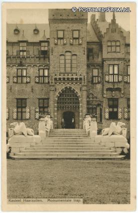 Haarzuilens, Kasteel Haarzuilens. Monumentale trap ansichtkaart: Haarzuilens, Kasteel Haarzuilens. Monumentale trap