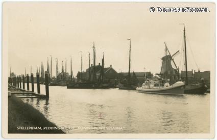 ansichtkaart: Stellendam, Reddingsboot 'Koningin Wilhelmina'