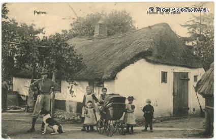 ansichtkaart: Putten, Hutten op de Heide