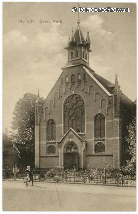 ansichtkaart: Putten, Geref. Kerk