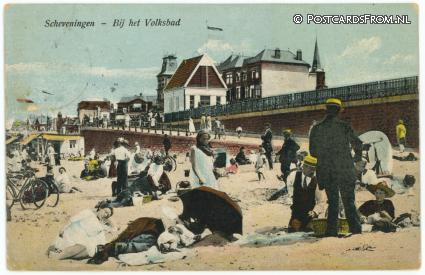 Scheveningen, Bij het Volksbad ansichtkaart: Scheveningen, Bij het Volksbad