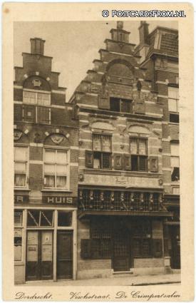 Dordrecht, Vischstraat. De Crimpertsalm ansichtkaart: Dordrecht, Vischstraat. De Crimpertsalm