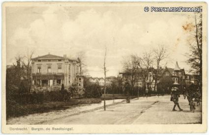 Dordrecht, Burgm. de Raedtsingel ansichtkaart: Dordrecht, Burgm. de Raedtsingel