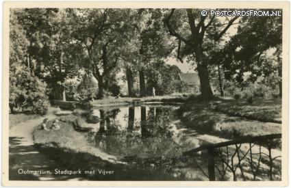 ansichtkaart: Ootmarsum, Stadspark met Vijver