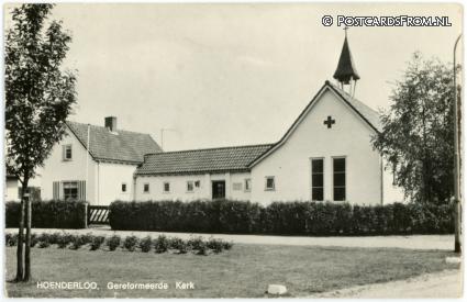 ansichtkaart: Hoenderloo, Gereformeerde Kerk