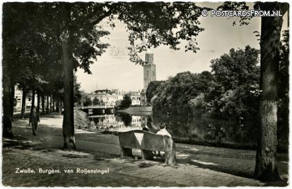 Zwolle, Burgem. van Roijensingel ansichtkaart: Zwolle, Burgem. van Roijensingel