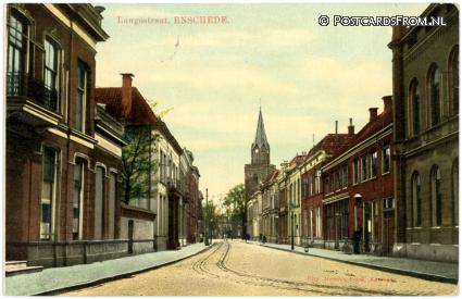 ansichtkaart: Enschede, Langestraat