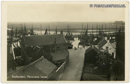ansichtkaart: Stellendam, Panorama haven