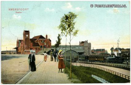 ansichtkaart: Amersfoort, Station