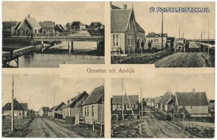 ansichtkaart: Andijk, Groeten uit