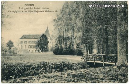 Doorn, Tuingezicht huize Doorn. Verblijfplaats Wilhelm II ansichtkaart: Doorn, Tuingezicht huize Doorn. Verblijfplaats Wilhelm II