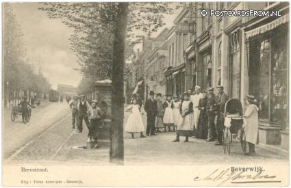 Beverwijk, Breestraat ansichtkaart: Beverwijk, Breestraat